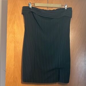 Forever 21 Black Pinstripe Mini Pencil Dress